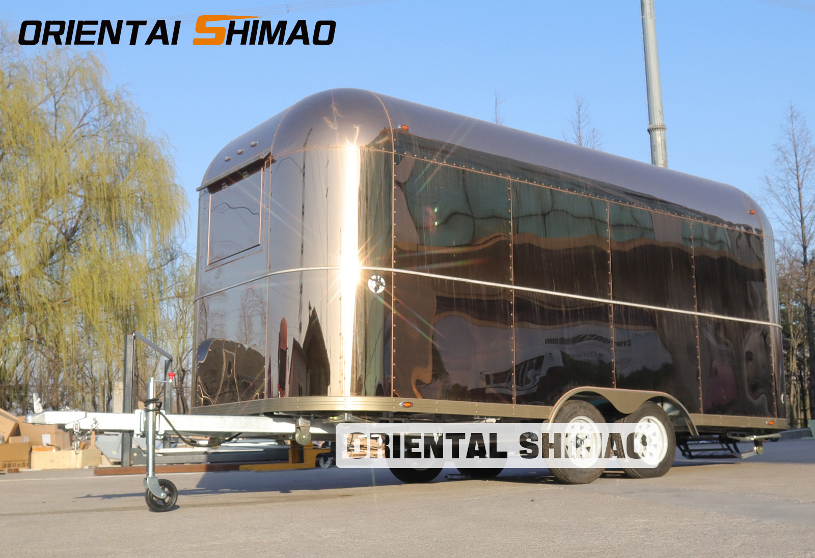 Luxuzko aurkezpena: Rose Gold Altzairu herdoilgaitzezko Breeze Food Truck