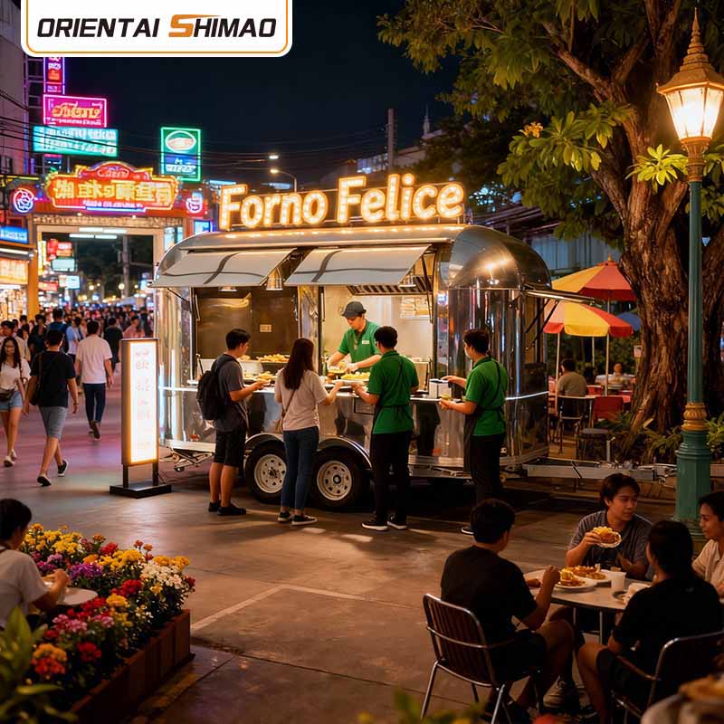 Denda mugikorra Flower Truck Street Food Catering Food Trailer Food Truck